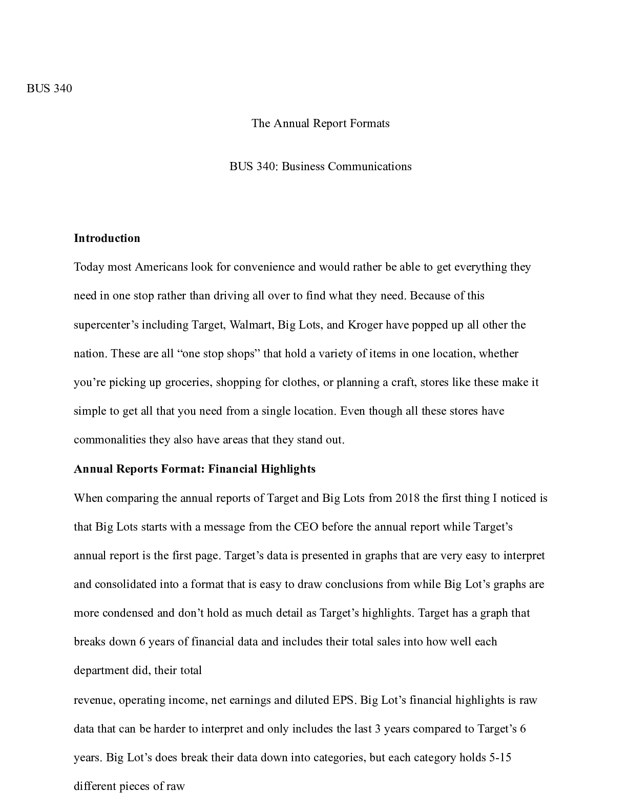 Preview image of Annual Reports Format Paper.docx(1) document